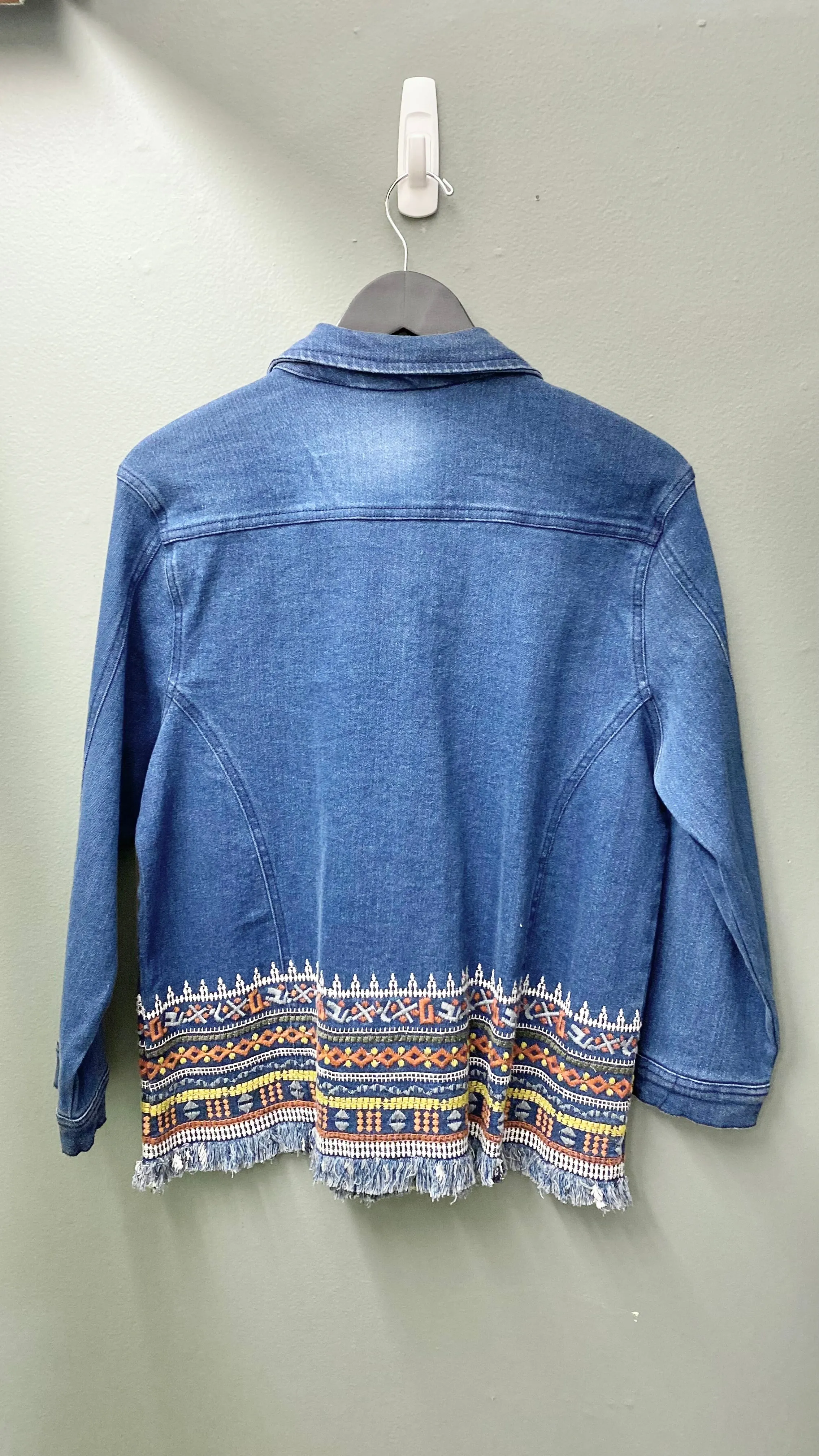 * Multiples Embroidered Denim Jacket