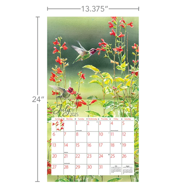 2025 Lang Wall Calendar Hummingbirds by Susan Bourdet