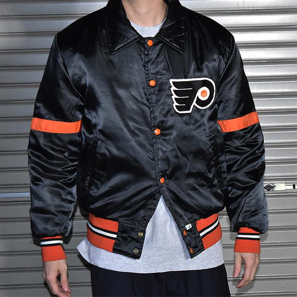 80’s SHAIN “NHL Philadelphia Flyers” ナイロン スタジャン アワードジャケット 240227