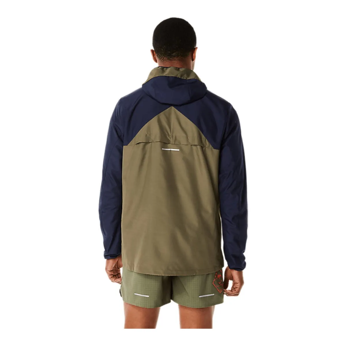 Anorak Asics Fujitrail Navy Blue Green