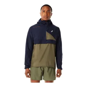 Anorak Asics Fujitrail Navy Blue Green