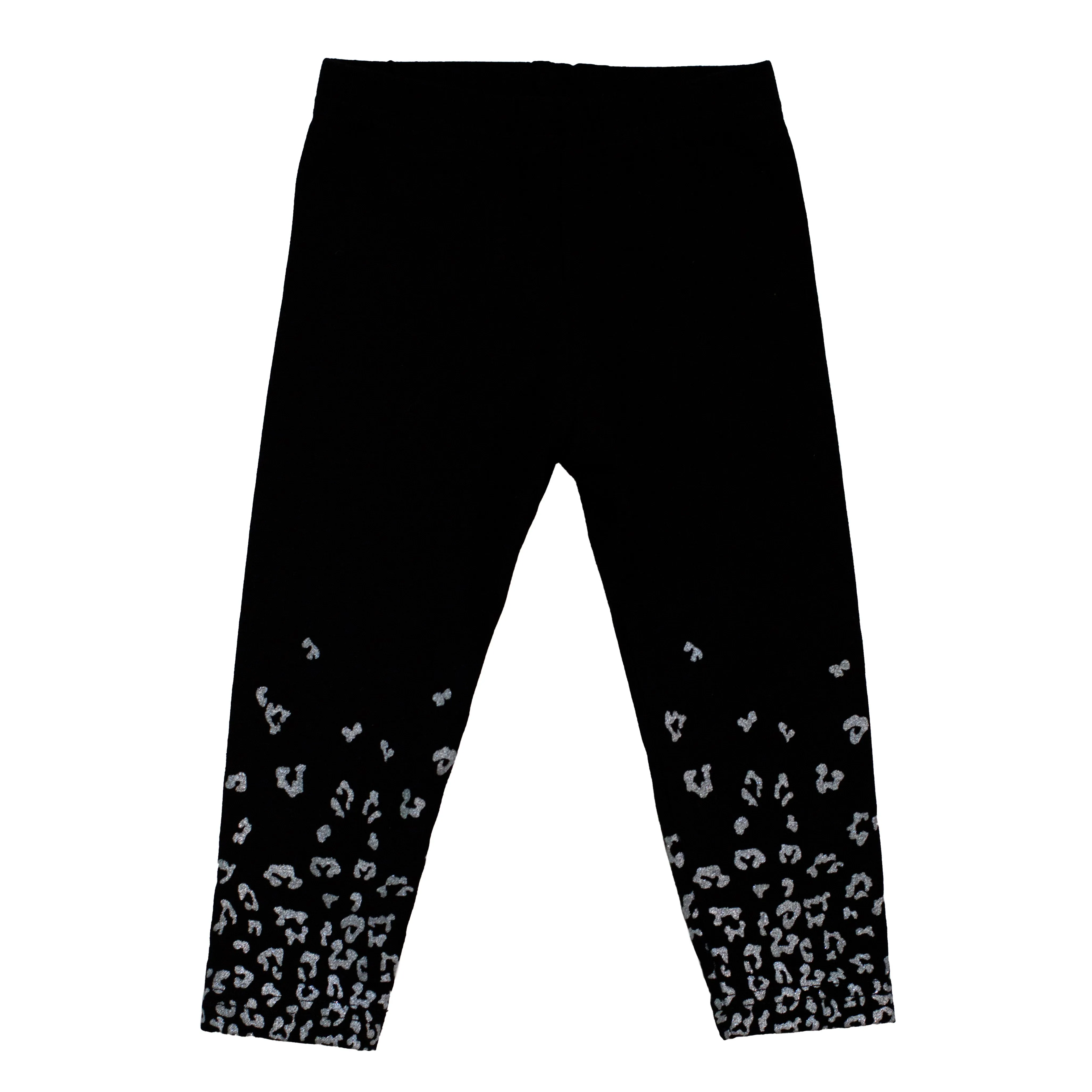 Black   Silver Leopard Leggings