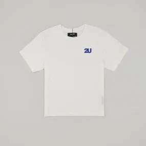 both X SECOND LAYER-CREWNECK LOGO TEE-WHITE