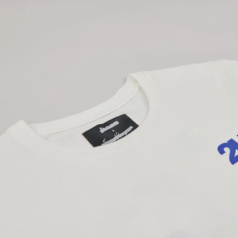 both X SECOND LAYER-CREWNECK LOGO TEE-WHITE