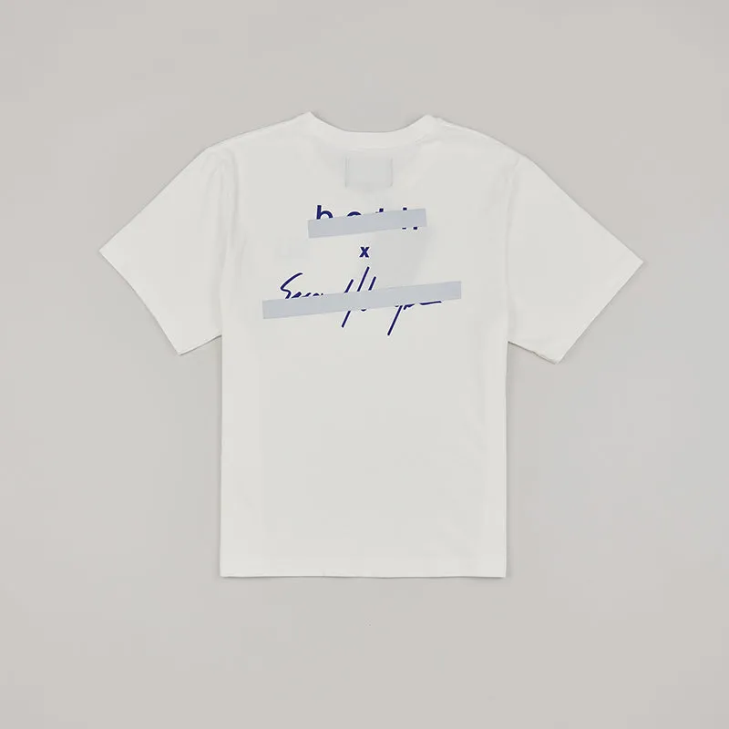 both X SECOND LAYER-CREWNECK LOGO TEE-WHITE