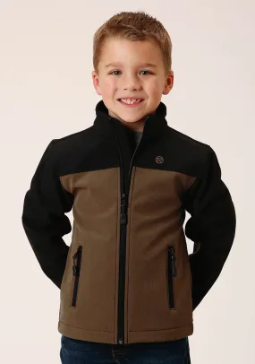 BOYS  BR BLACK COMBO SOFT SHELL TECH JACKET