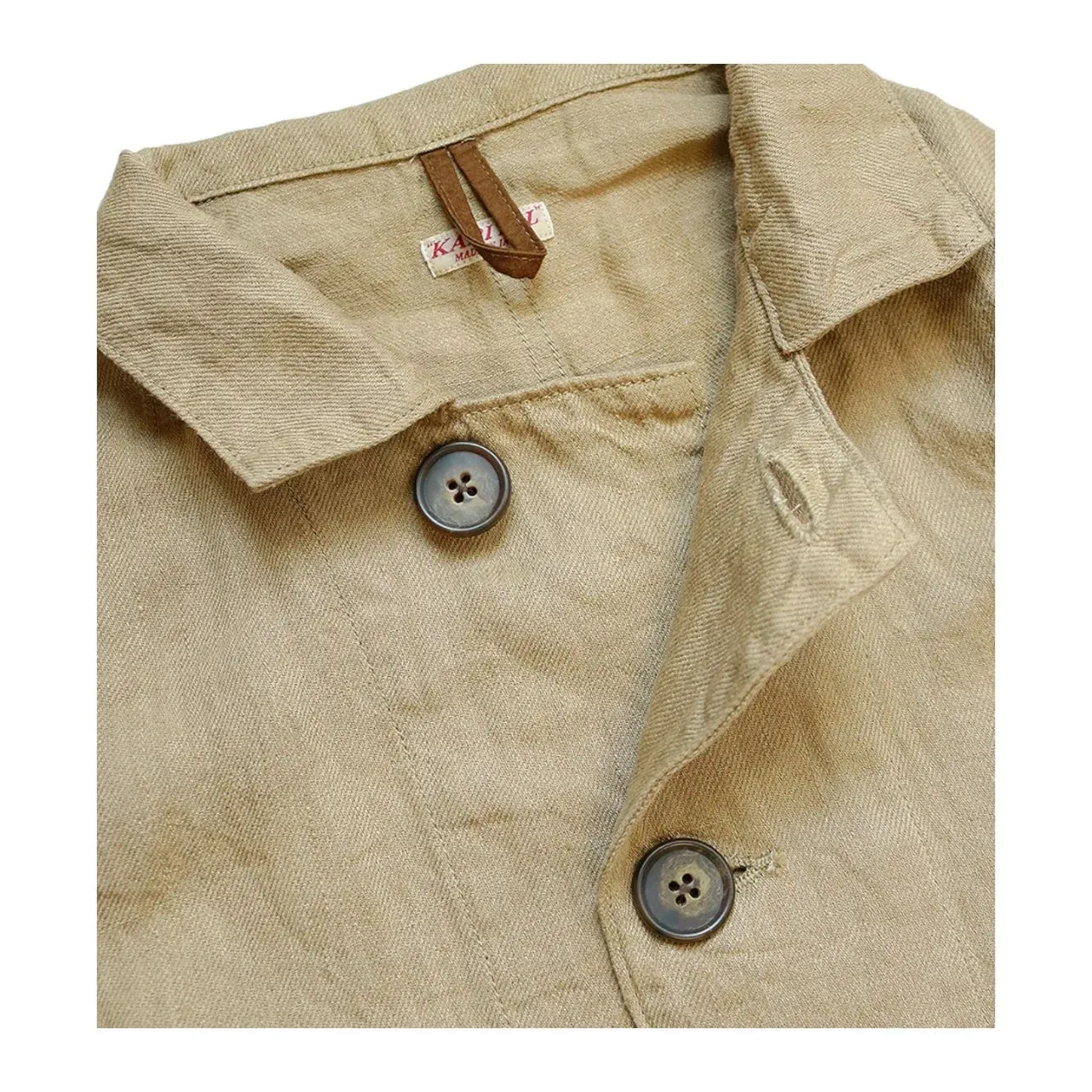 Casual Linen Color Matching Lapel Loose Jacket Shirt with Long Sleeves