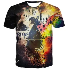 Colorful T-shirt Men Graffiti Tshirts Cool Galaxy T shirts Funny Animal Tshirt Printed Hip Hop Shirt Print Short Sleeve summer