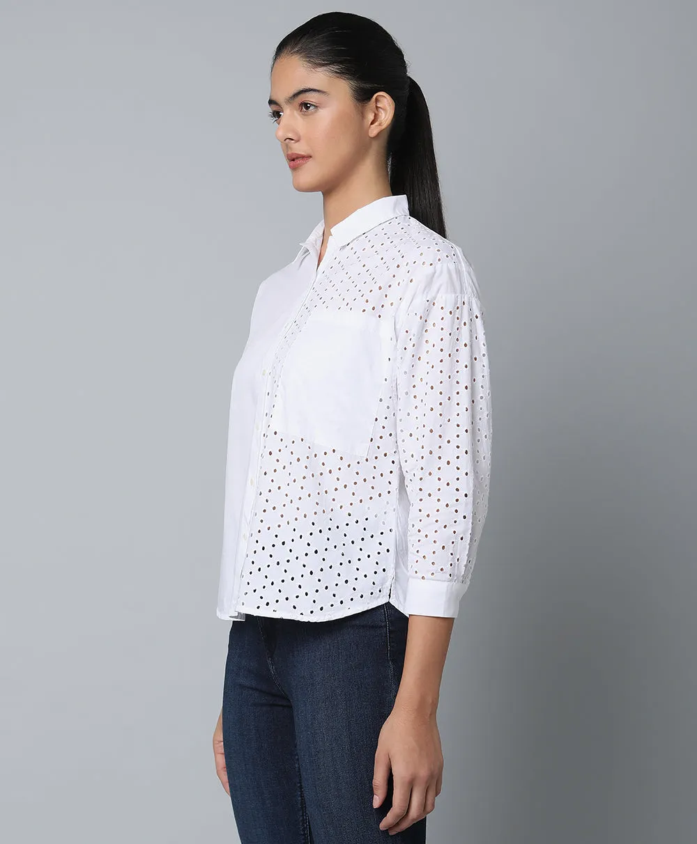 Cotton Shifley Top- White