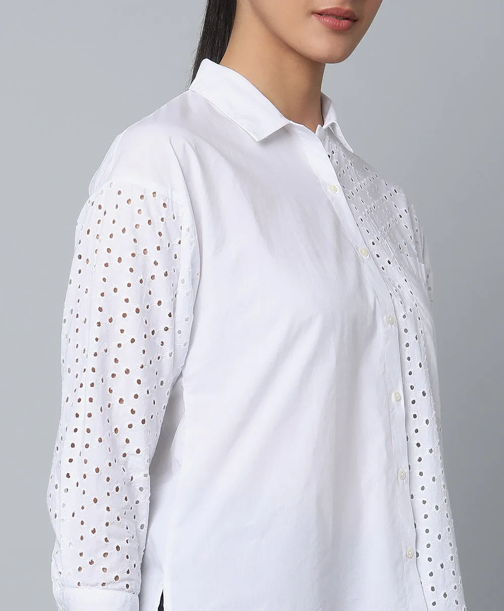 Cotton Shifley Top- White