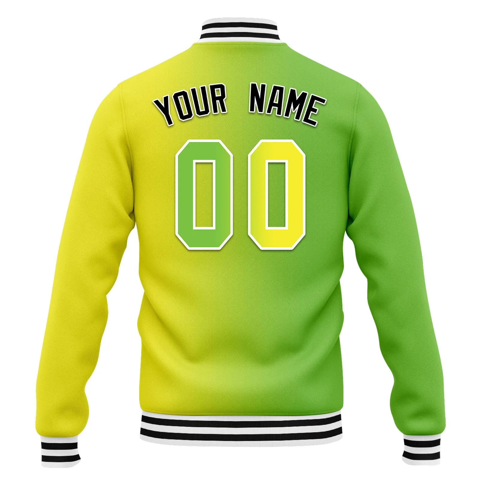 Custom Gradient Fashion Jacket Bomber Full-Snap Varsity Letterman Personalized Jacket FZ005-D028015-11