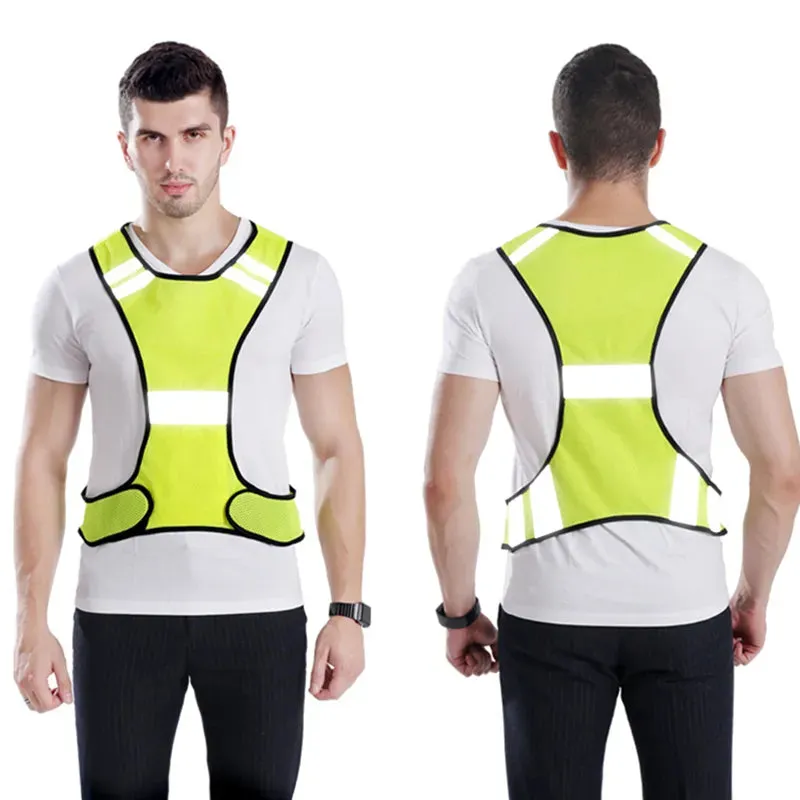 Cycling Reflective Vest High Visibility Safe Jacket for Night Riding Running Jogging Cycling Motorcycle Outdoor Sports Waistcoat