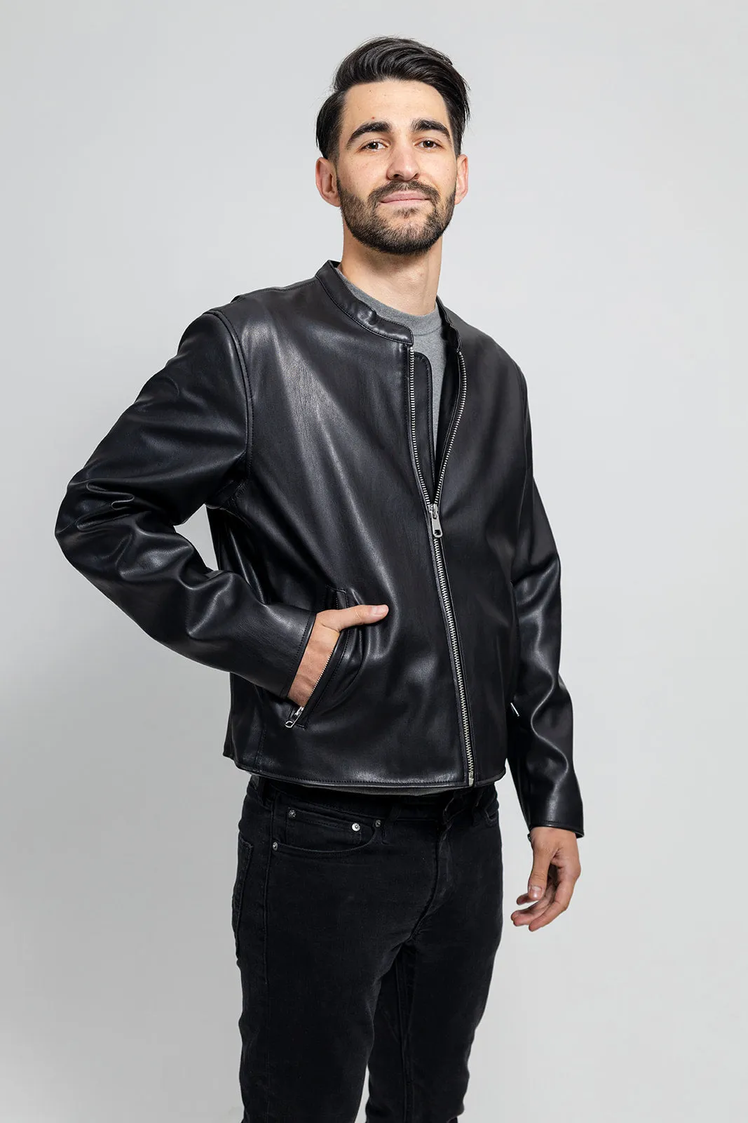 Dillon Men's Vegan Faux Leather Jacket (POS)