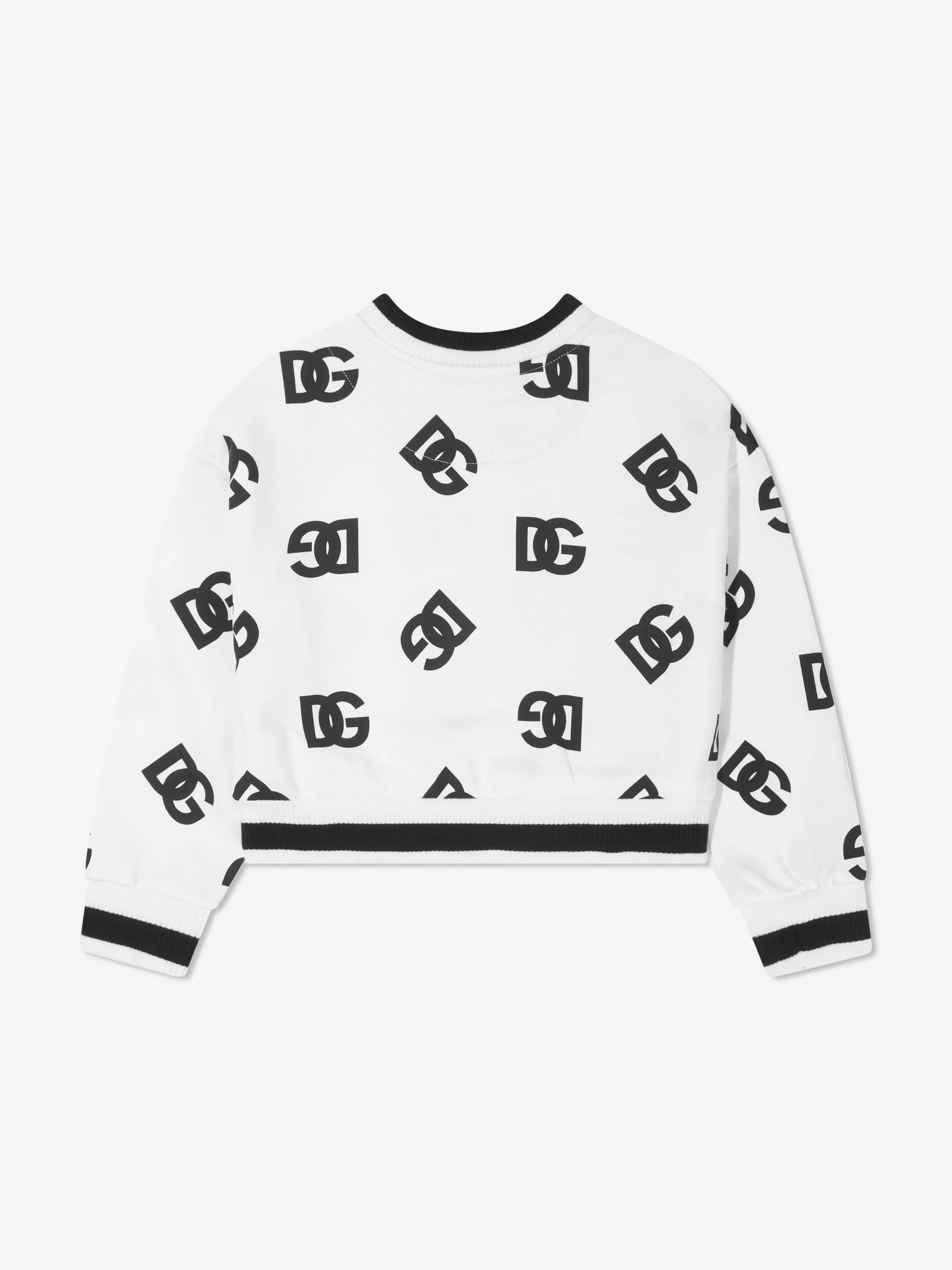 Dolce & Gabbana Girls All Over Logo Print Sweatshirt