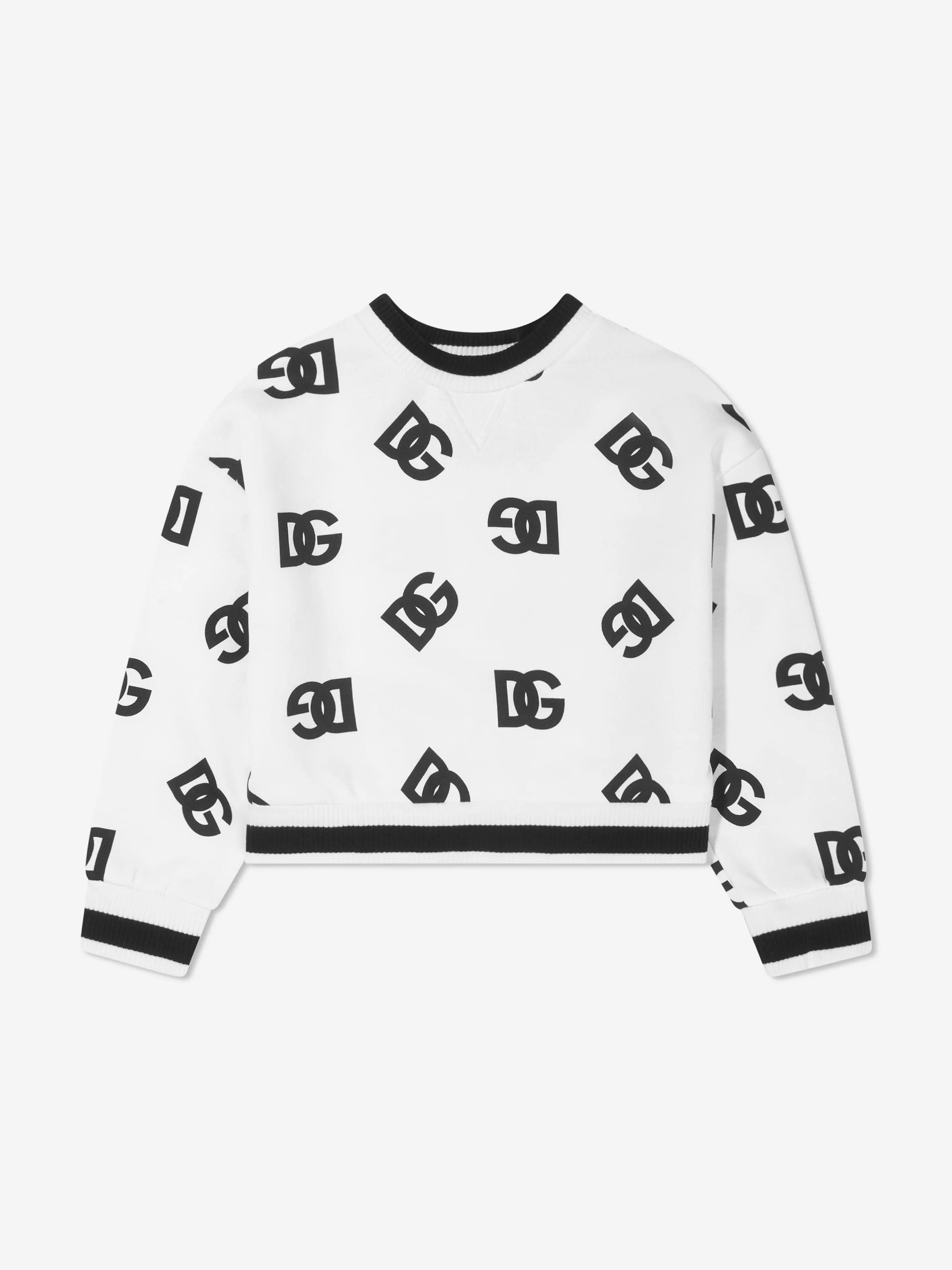 Dolce & Gabbana Girls All Over Logo Print Sweatshirt