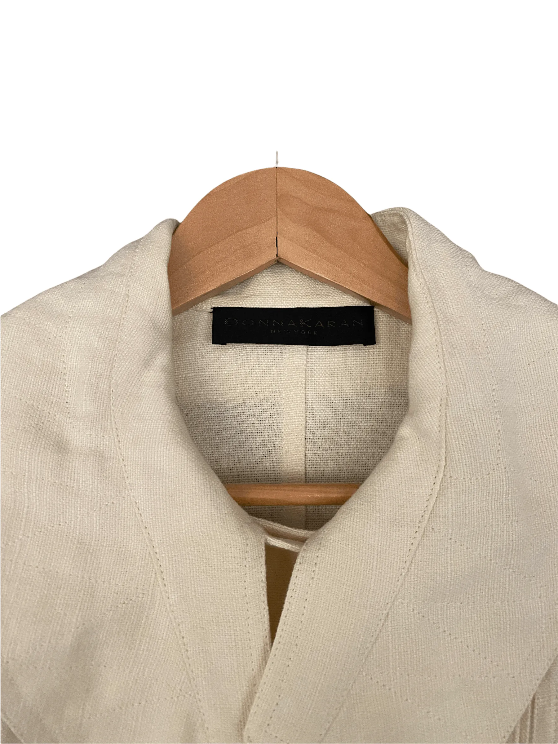 Donna Karan 100% Linen Jacket Cream UK SIze 12