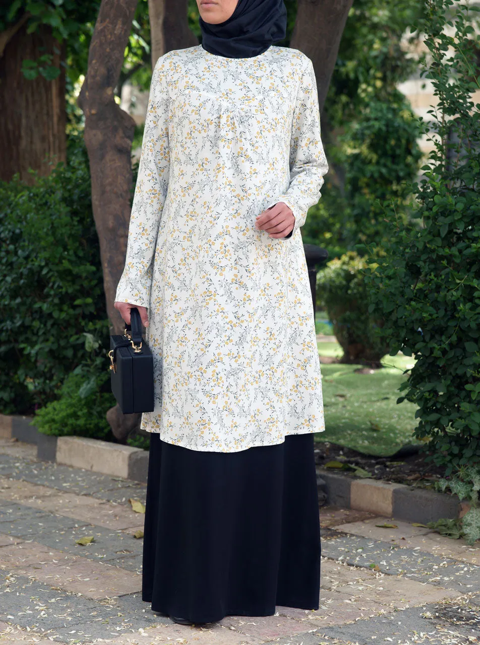 Double Layer Printed Abaya