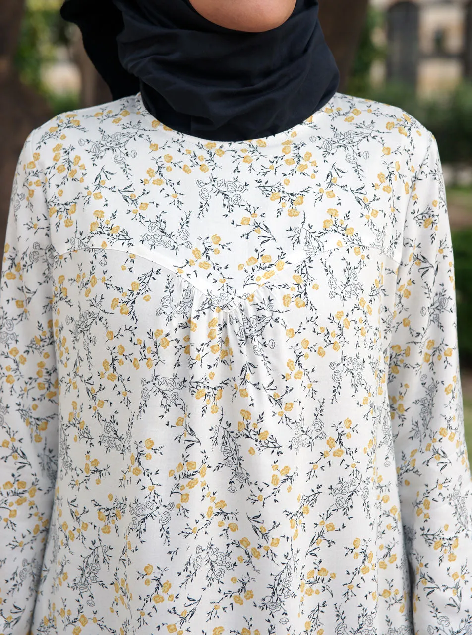 Double Layer Printed Abaya