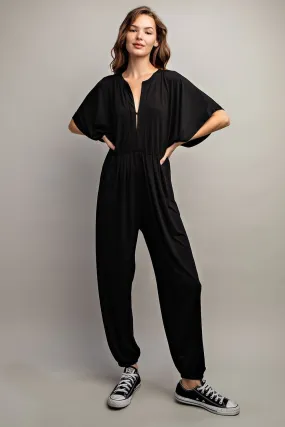 •DYLAN• bat wing, stretch knit jumpsuit