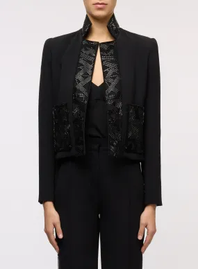 Embellished Crepe Jacket