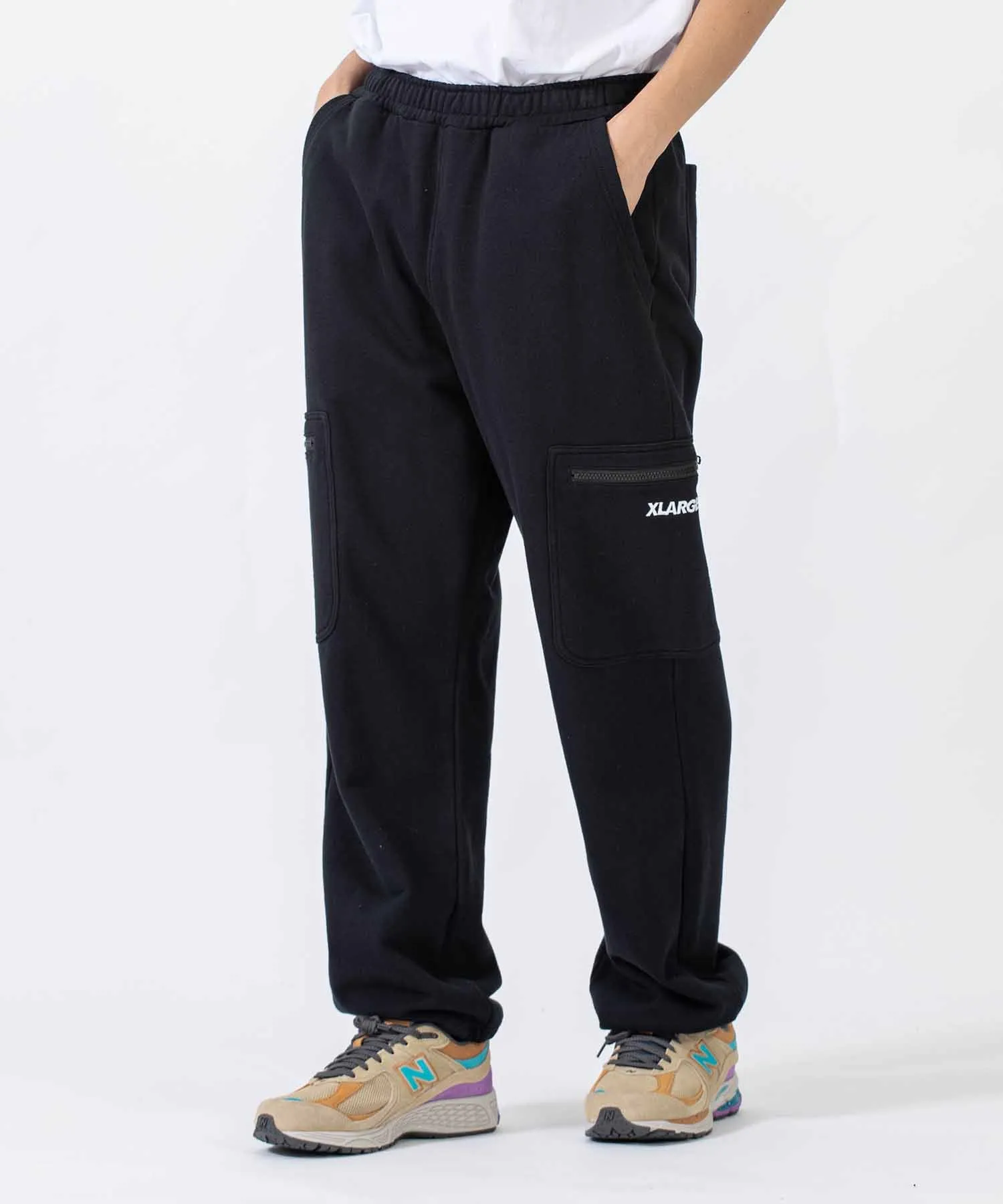 EMBROIDERED SWEAT CARGO PANTS