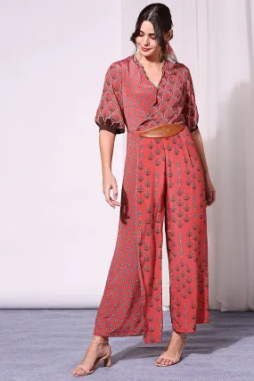 Ethnic Floral Printed Jumpsuit