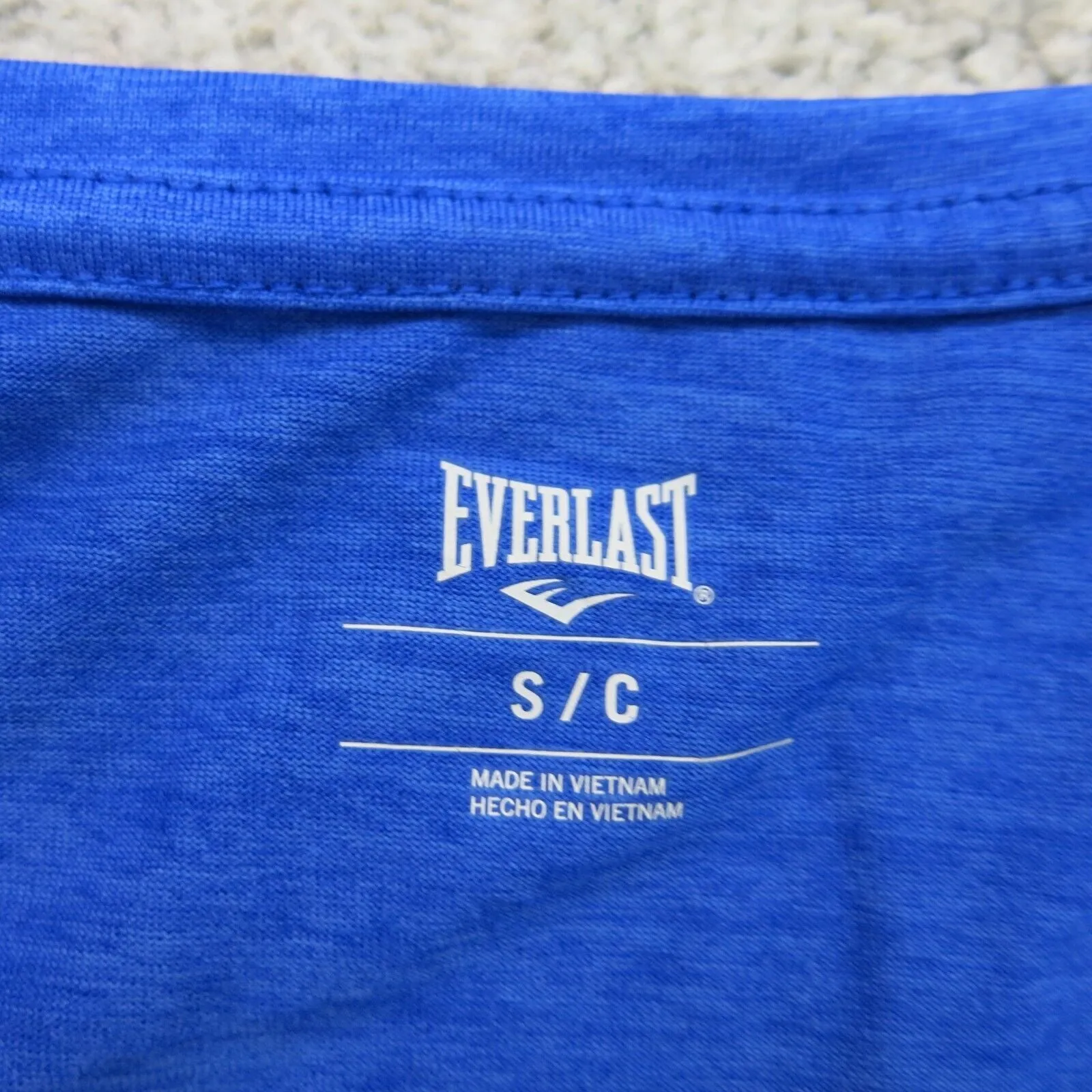 Everlast Womens Pullover T Shirt Top V Neck Cap Sleeve Blue Size Small