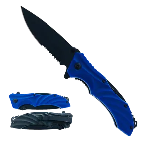 Falcon 8" Overall Spring Assisted Knife Blue