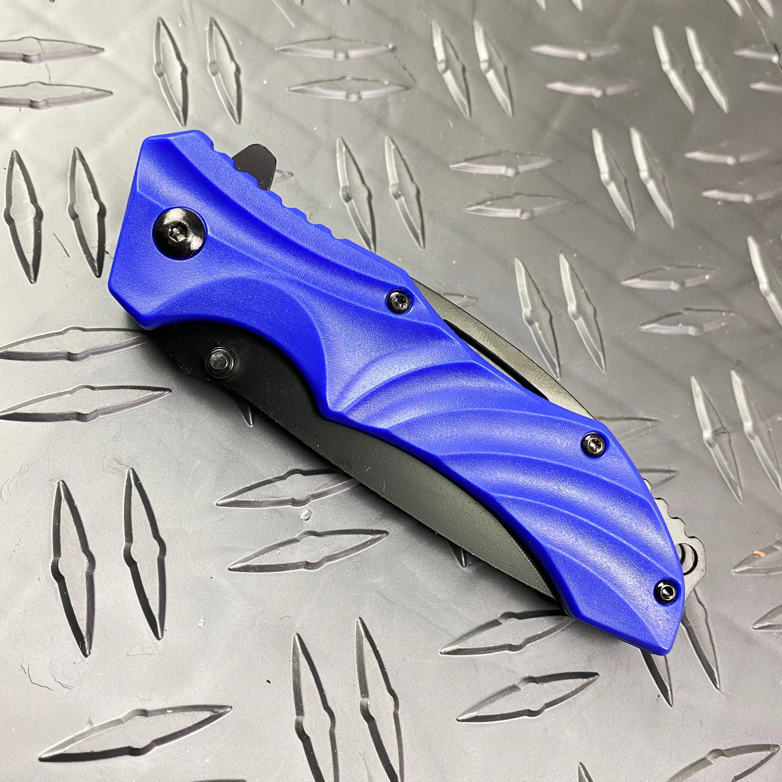 Falcon 8" Overall Spring Assisted Knife Blue