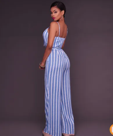 Fashion Striped Fresh Jumpsuit