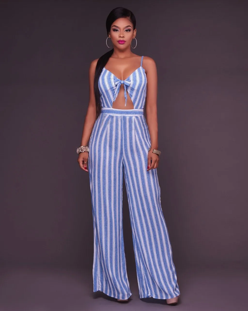 Fashion Striped Fresh Jumpsuit