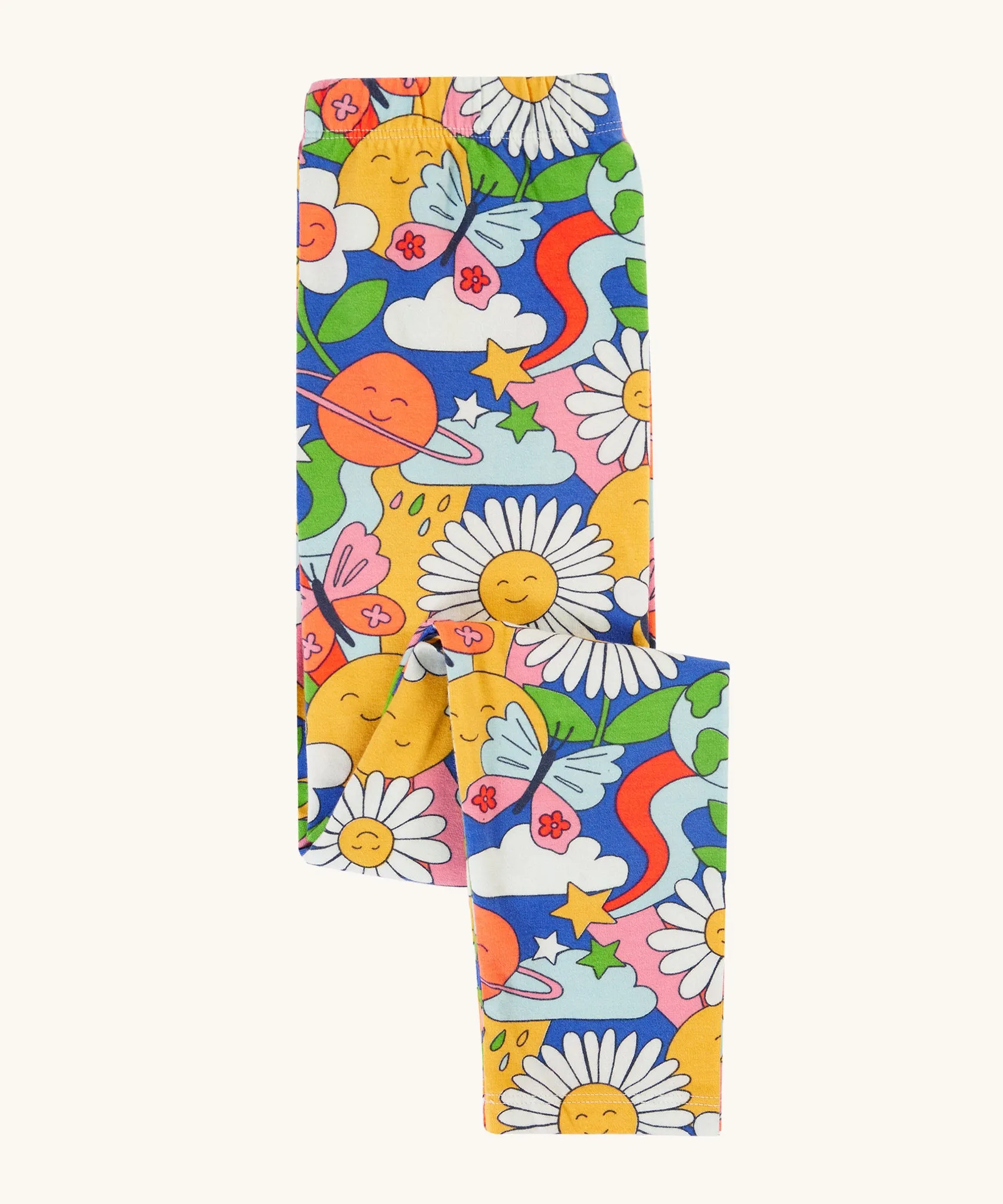 Frugi Libby Printed Leggings - Retro Happy