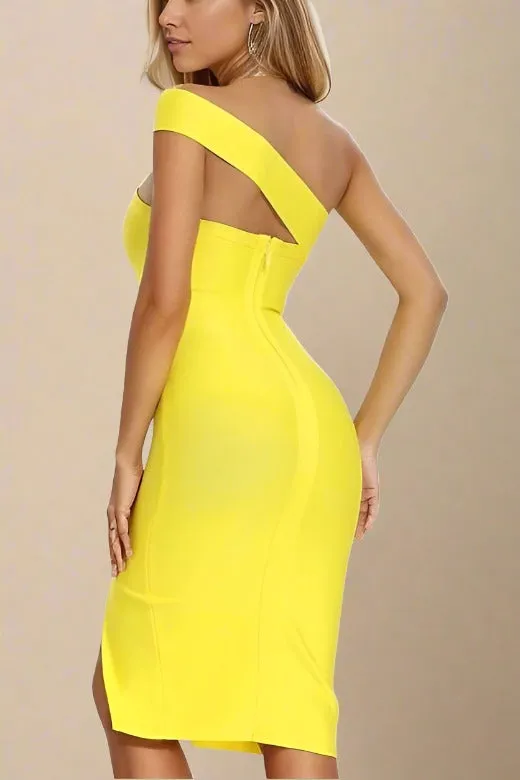 Gianna Bandage Dress - Sun Yellow