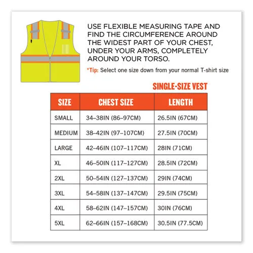 Glowear 8246z-s Single Size Class 2 Two-tone Mesh Vest, Polyester, 5x-large, Lime, Ships In 1-3 Business Days