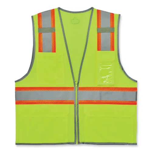 Glowear 8246z-s Single Size Class 2 Two-tone Mesh Vest, Polyester, 5x-large, Lime, Ships In 1-3 Business Days