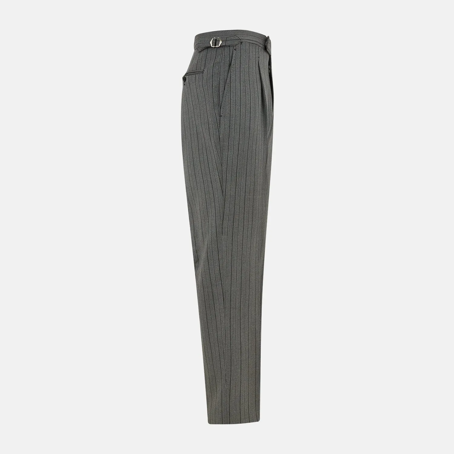 Grey Multi Pinstripe Morning Dress Trousers