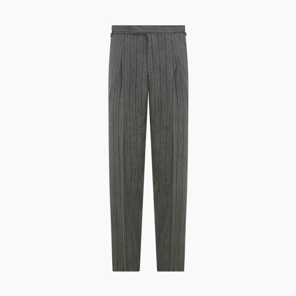 Grey Multi Pinstripe Morning Dress Trousers