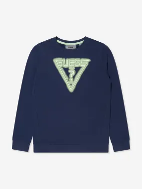 Guess Boys Logo Sweatshirt in Blue