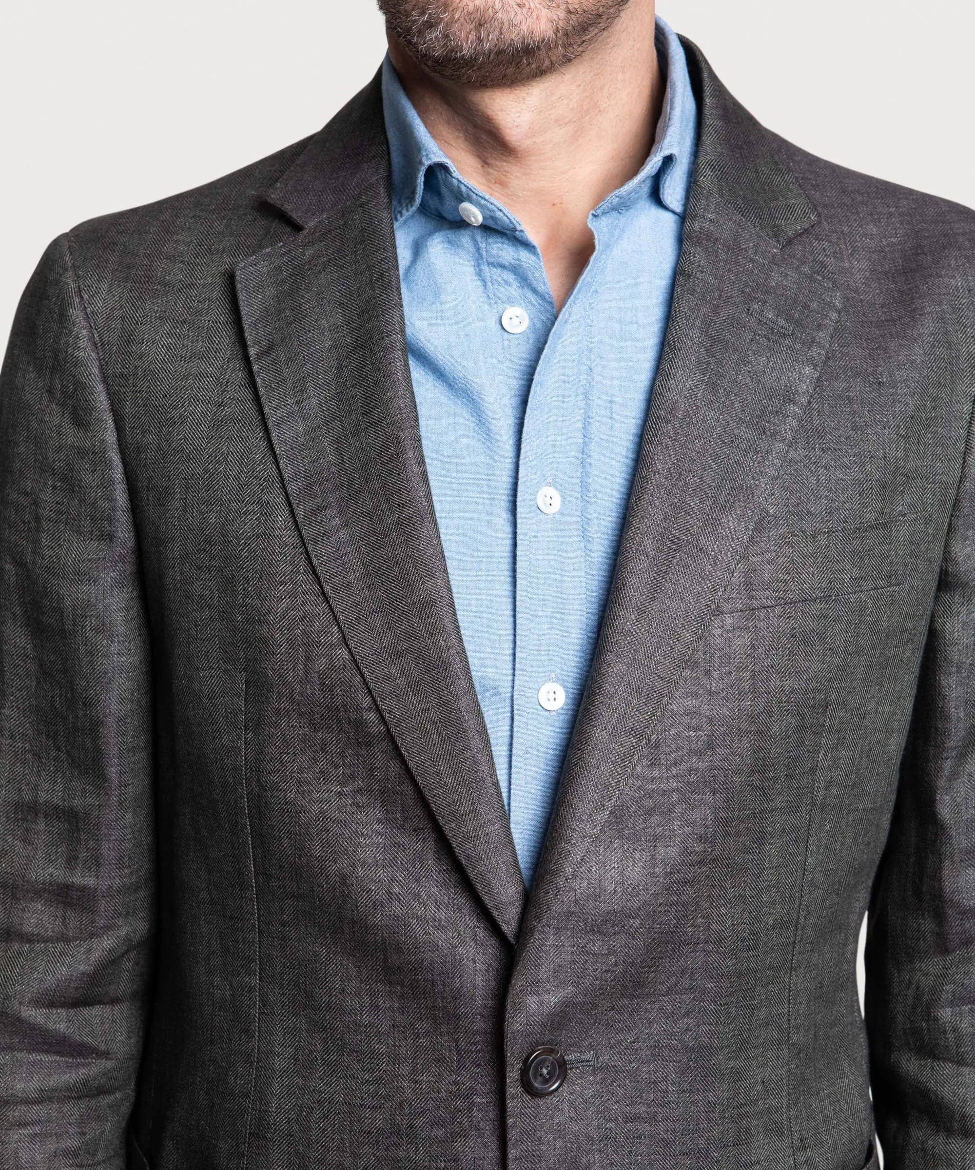 Herringbone Linen Jacket