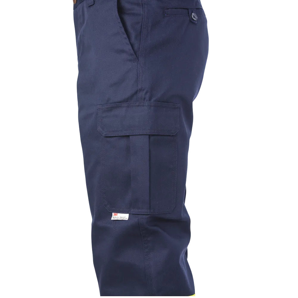 Hi-Vis Relaxed Fit Twill Safety Cargo Utility Pant by Tough Duck - Style S607