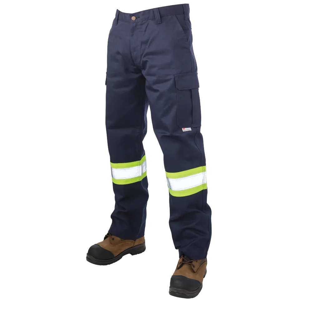 Hi-Vis Relaxed Fit Twill Safety Cargo Utility Pant by Tough Duck - Style S607