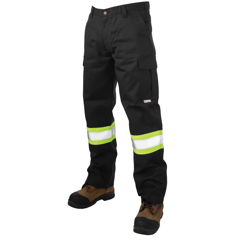 Hi-Vis Relaxed Fit Twill Safety Cargo Utility Pant by Tough Duck - Style S607