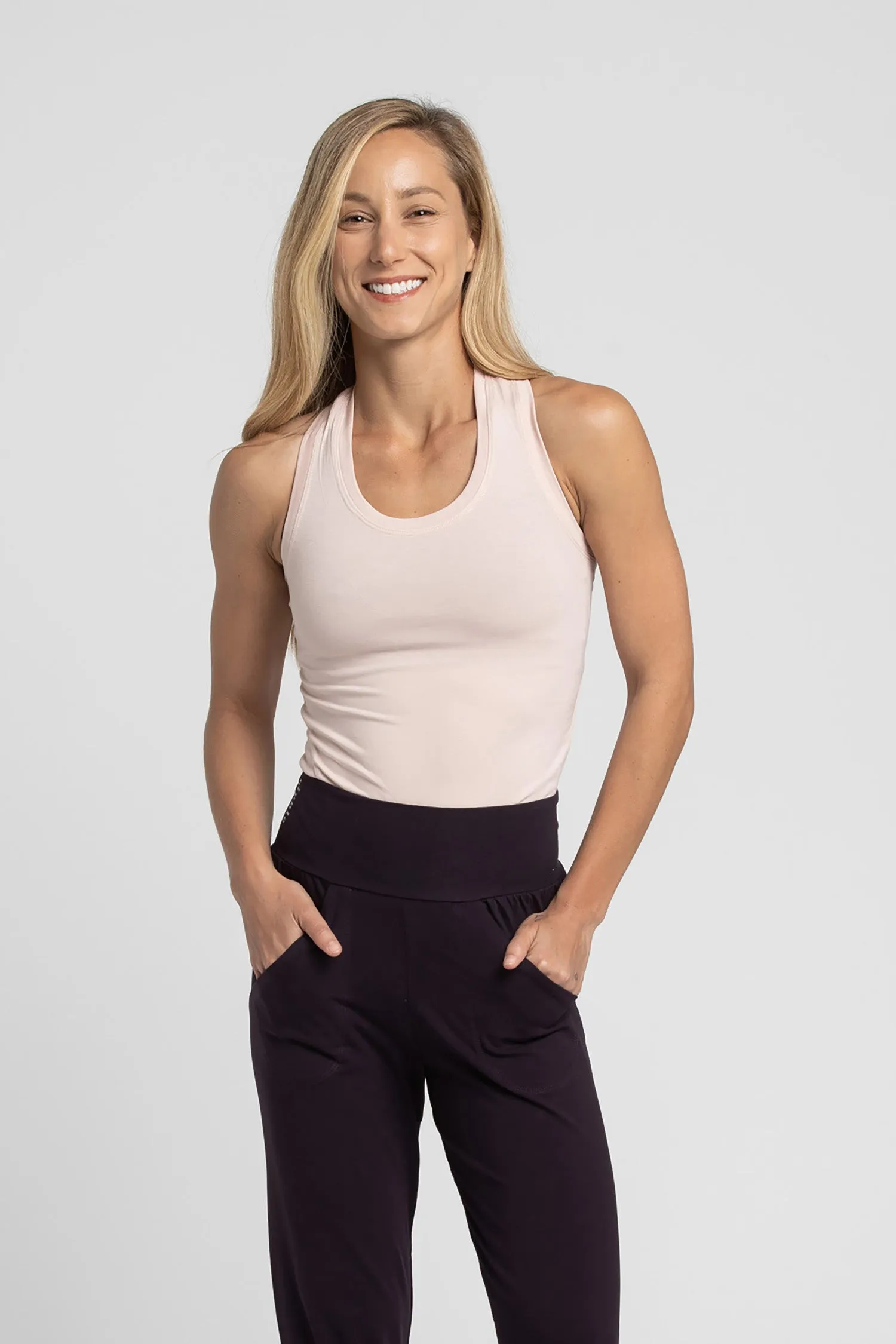 I'mPerfect Soft Modal Racer Tank Top 35%off