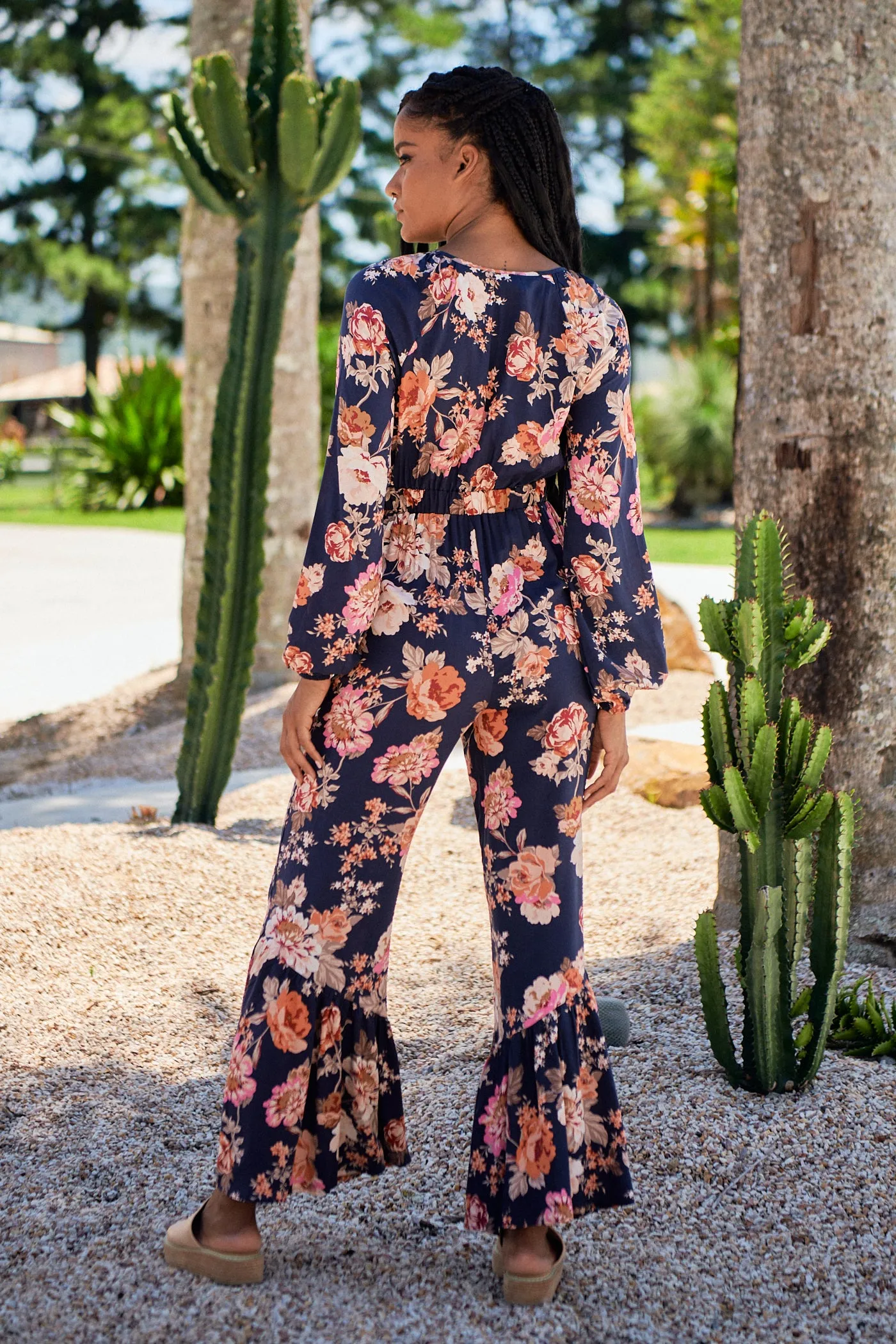 Isla Jumpsuit - Winter Rose Navy