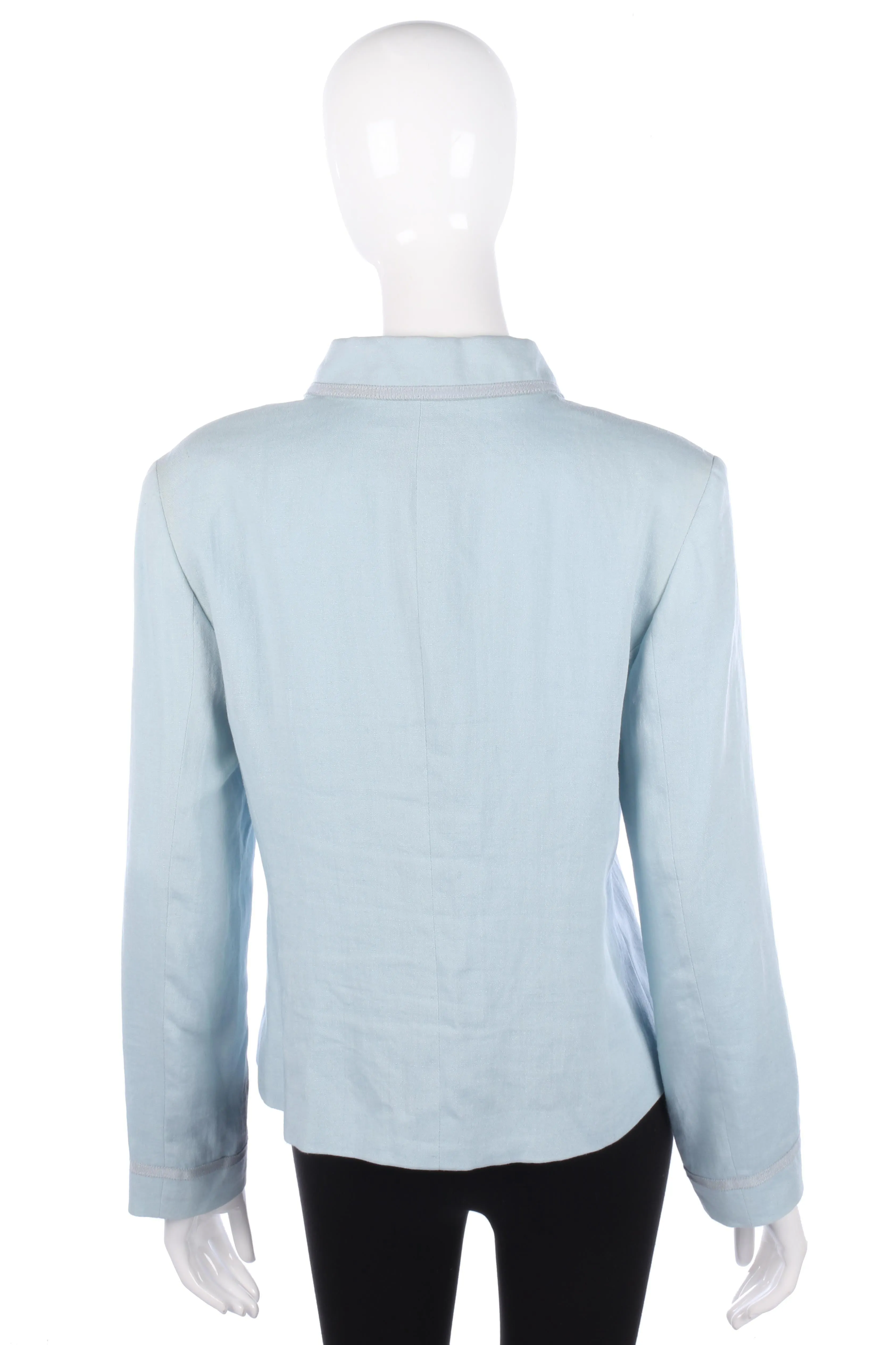 Jigsaw Linen Jacket Light Blue Size 12