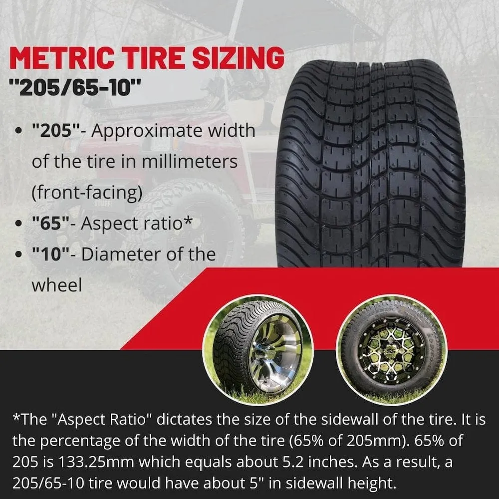 Kenda Loadstar 205/65-10 Comfortride Street/Turf Tires Only - 20.5" tall (K399)