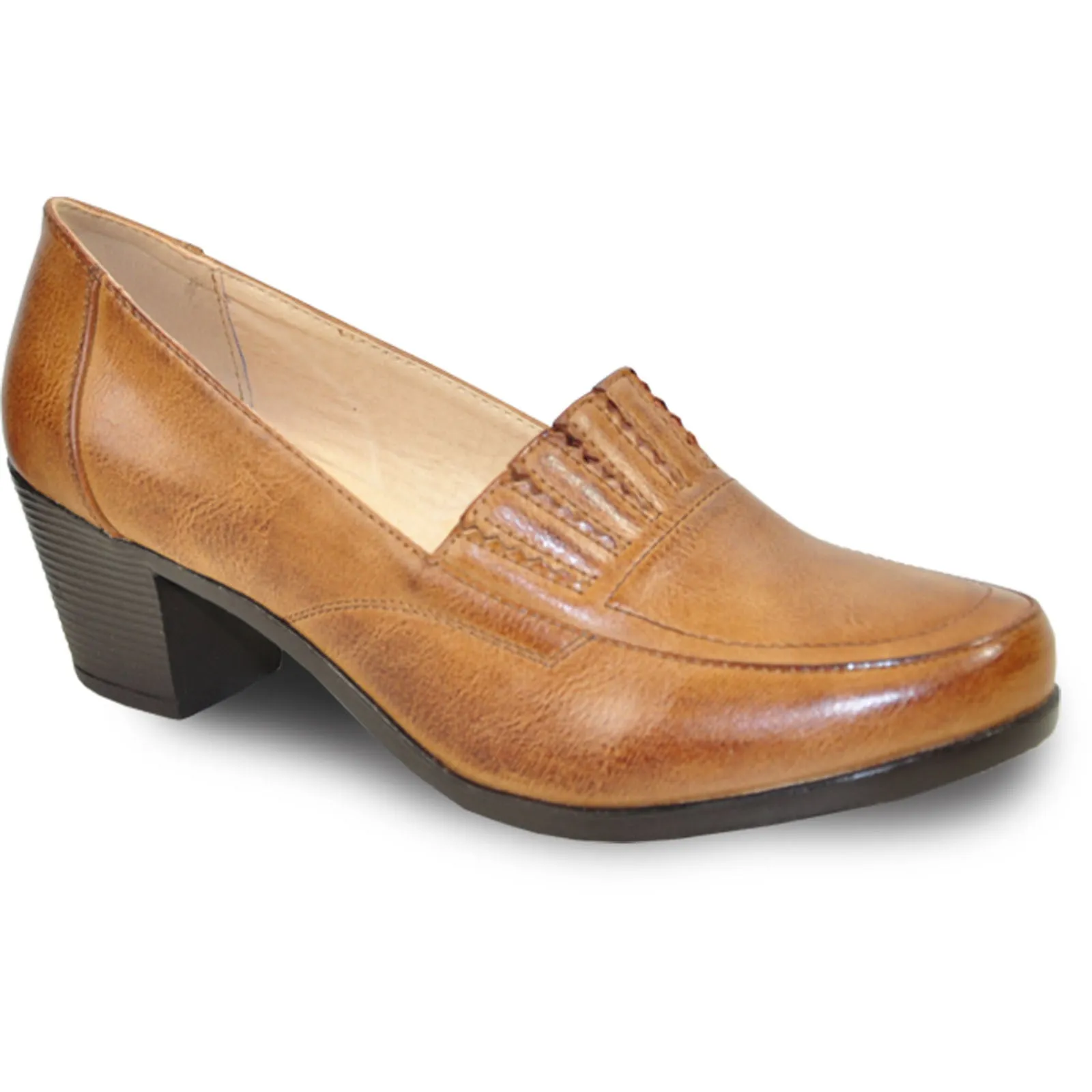 KOZI Women Dress Shoe OY5308 Heel Shoe Brown