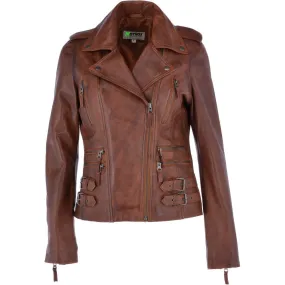 Leather Jacket Women Attractive Biker Fashion Wear