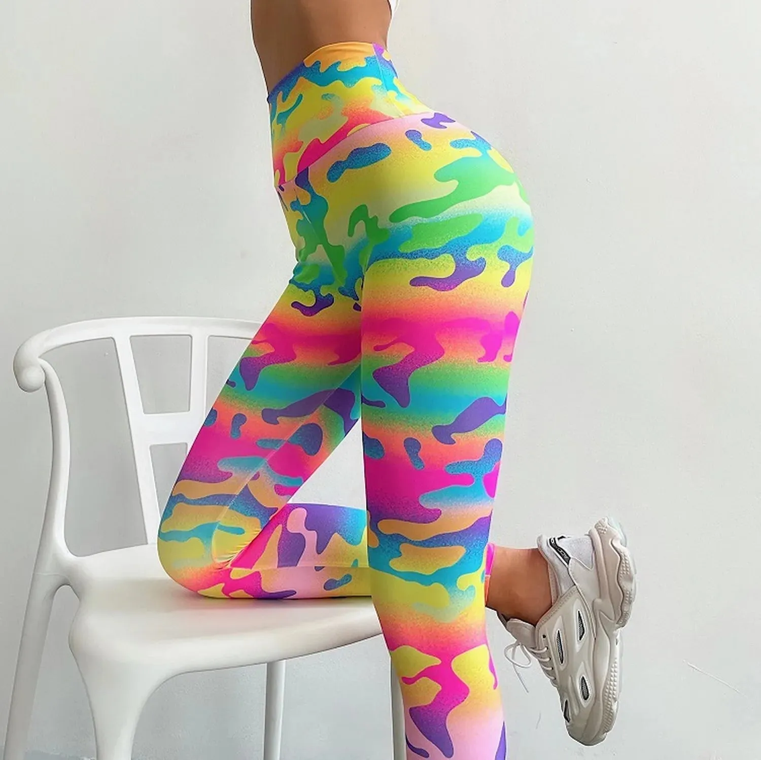 Leopard Stripe 3D Print Leggings