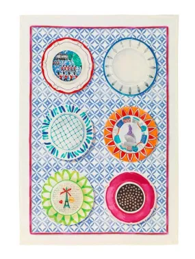 Limoges Blu Linen Tea Towel